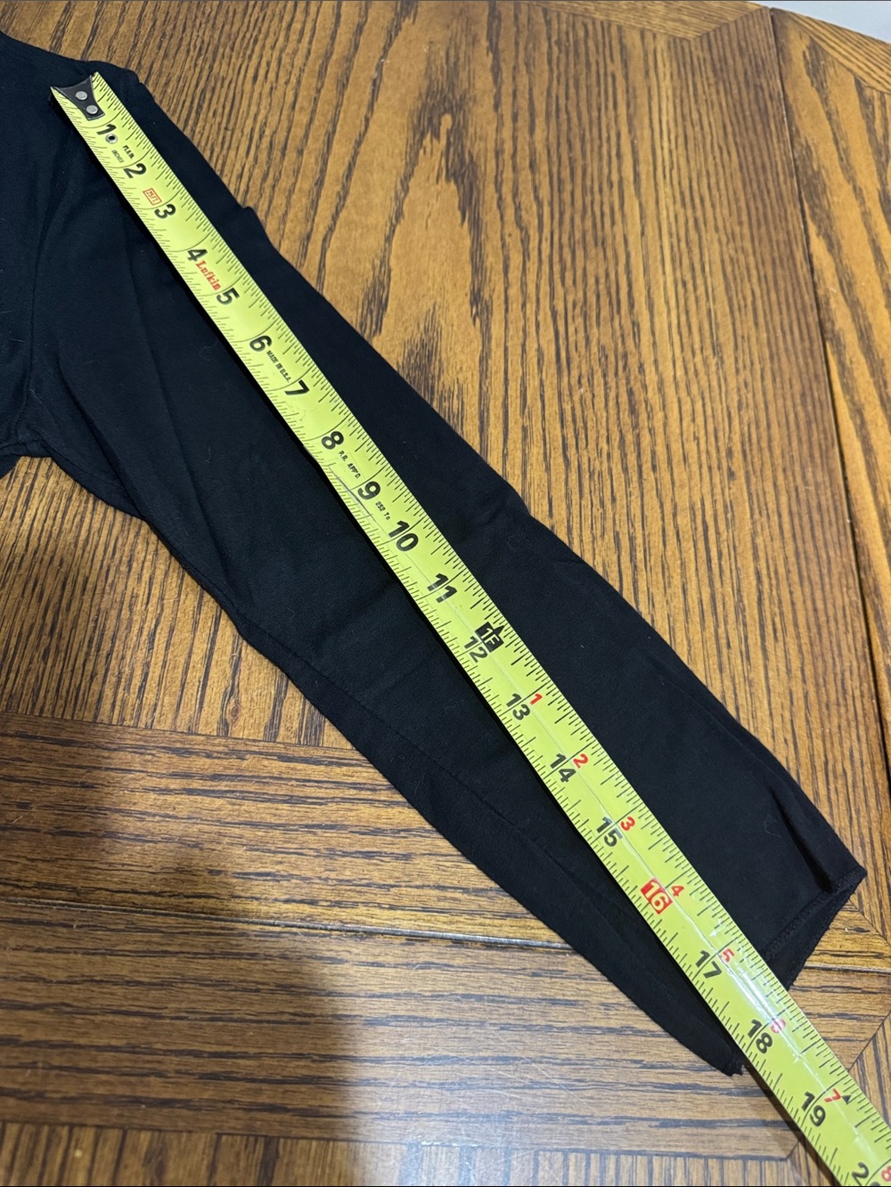 Black stretchy gathered vneck top shirt - Picture 10 of 11